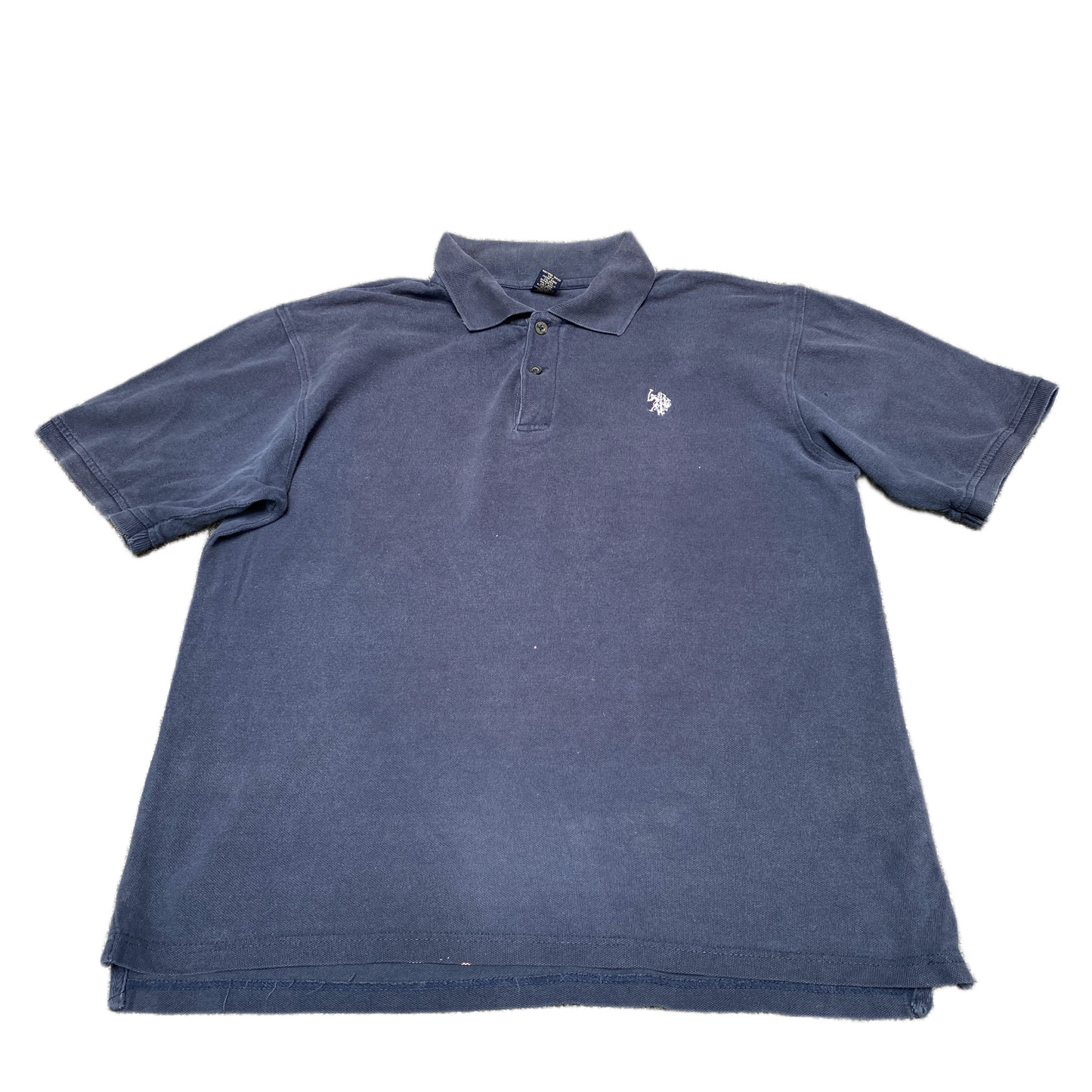 US Polo Assign. Polo Shirt Fits as Boys Small Blue Golf Performance