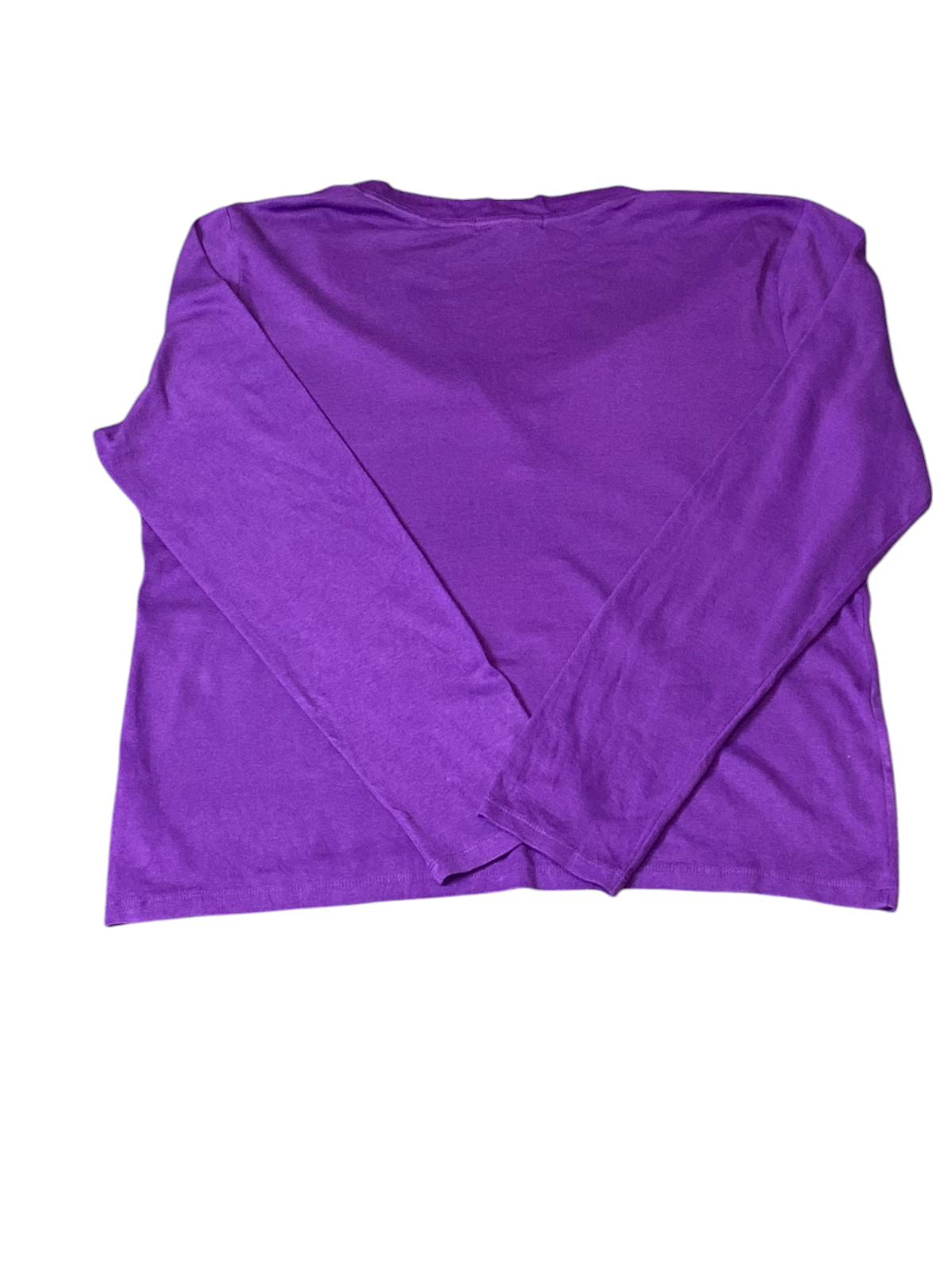 Ralph Lauren Shirt Womens XL Purple Casual Long Sleeve Deep V Neck Pullover Tee