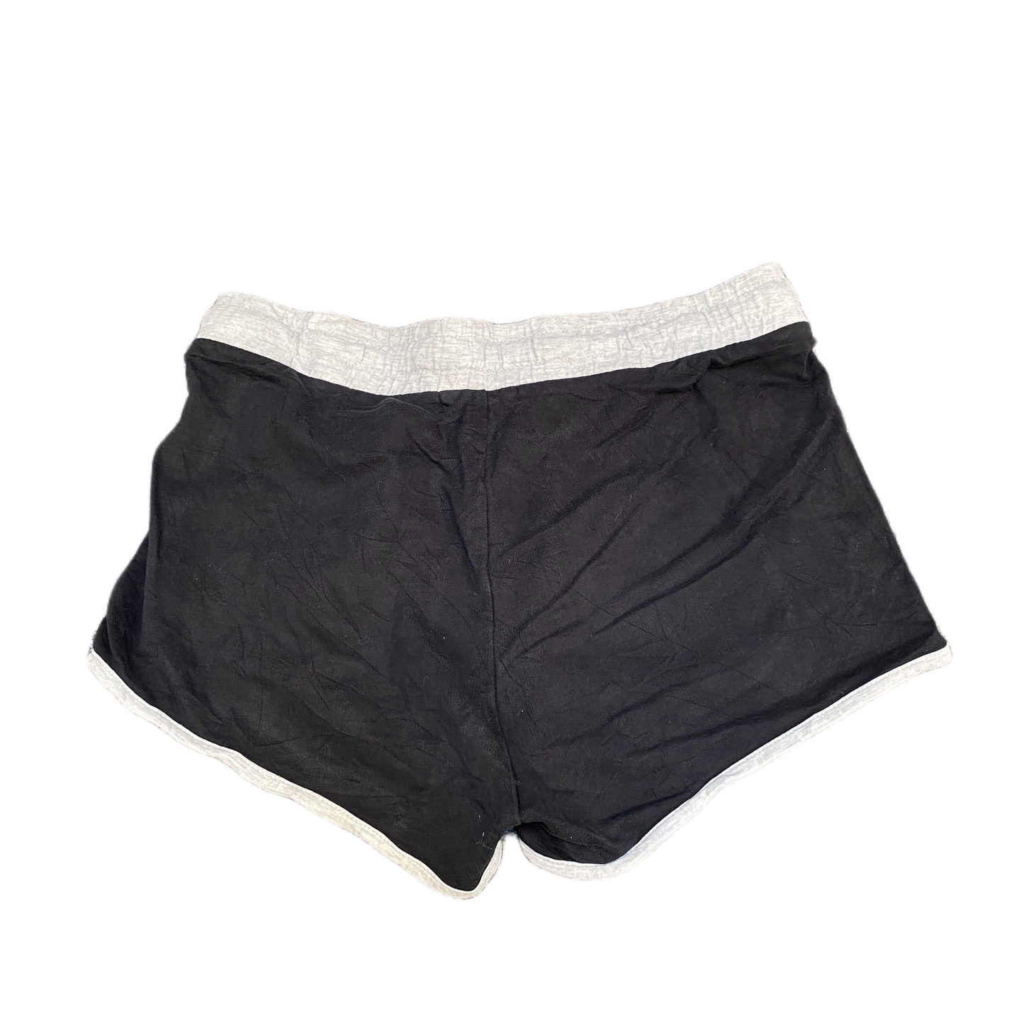 Running Sprinter Shorts Womens S 29" Waist Black Grey Athletic Gym Dolphin Hem