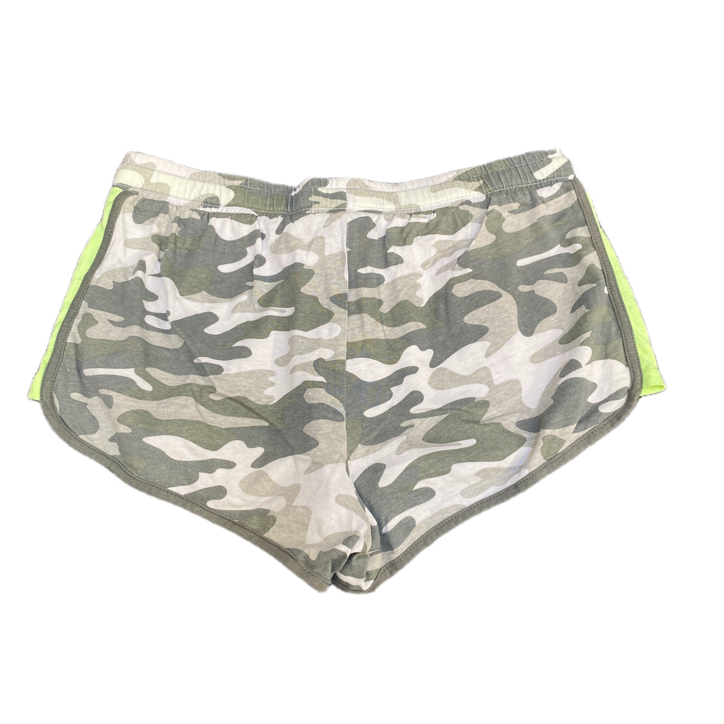 Running Sprinter Shorts Womens M 28" Waist Multi Camo Athletic Gym Dolphin Hem