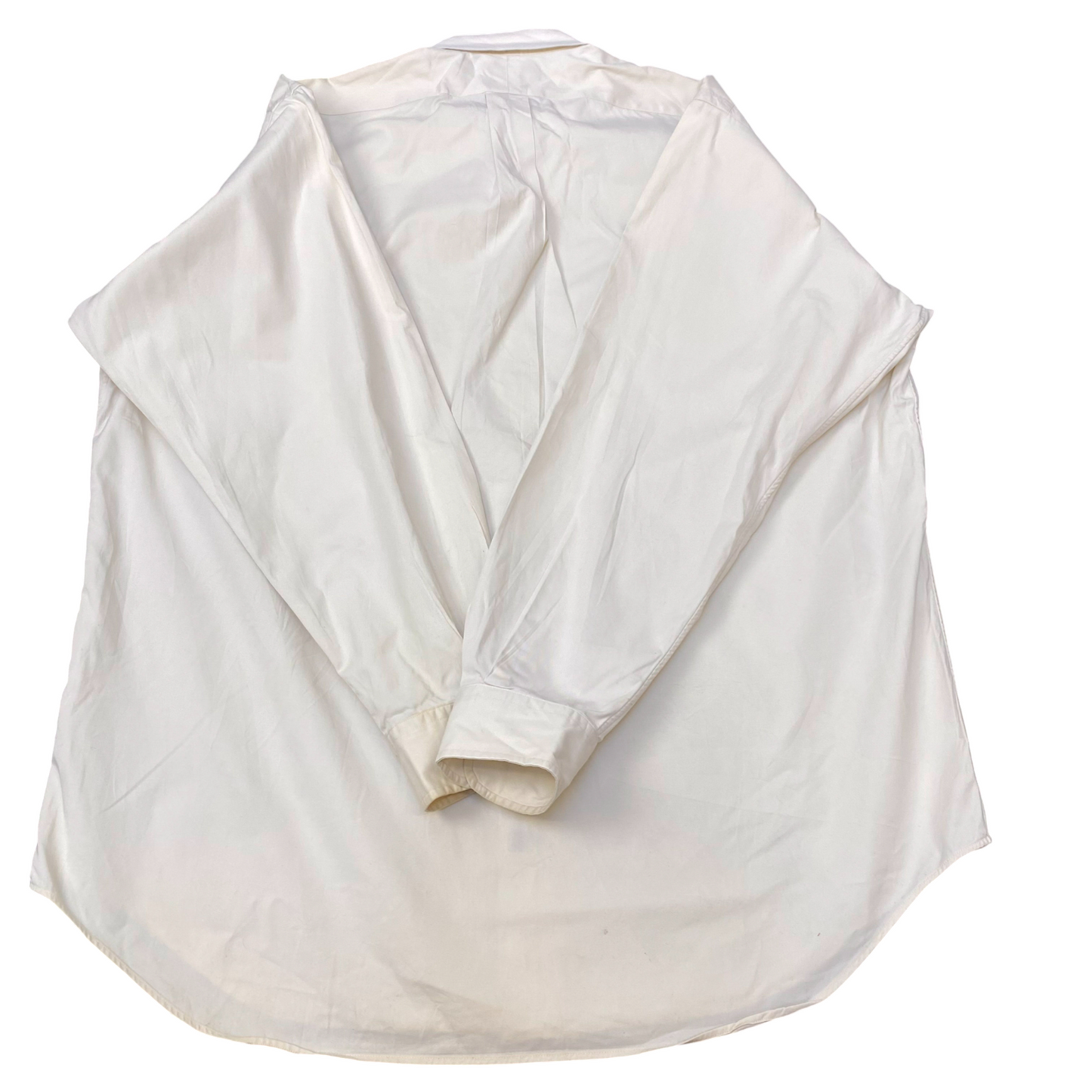 Ralph Lauren Shirt Mens L Cream Blake Long Sleeve Blue Pony Logo Button Down