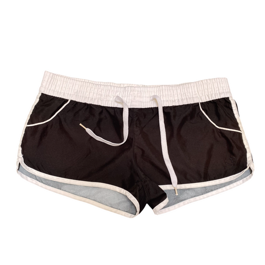 OP Running Sprinter Shorts Womens 32W Black Elastic Waist Drawstring Athletic