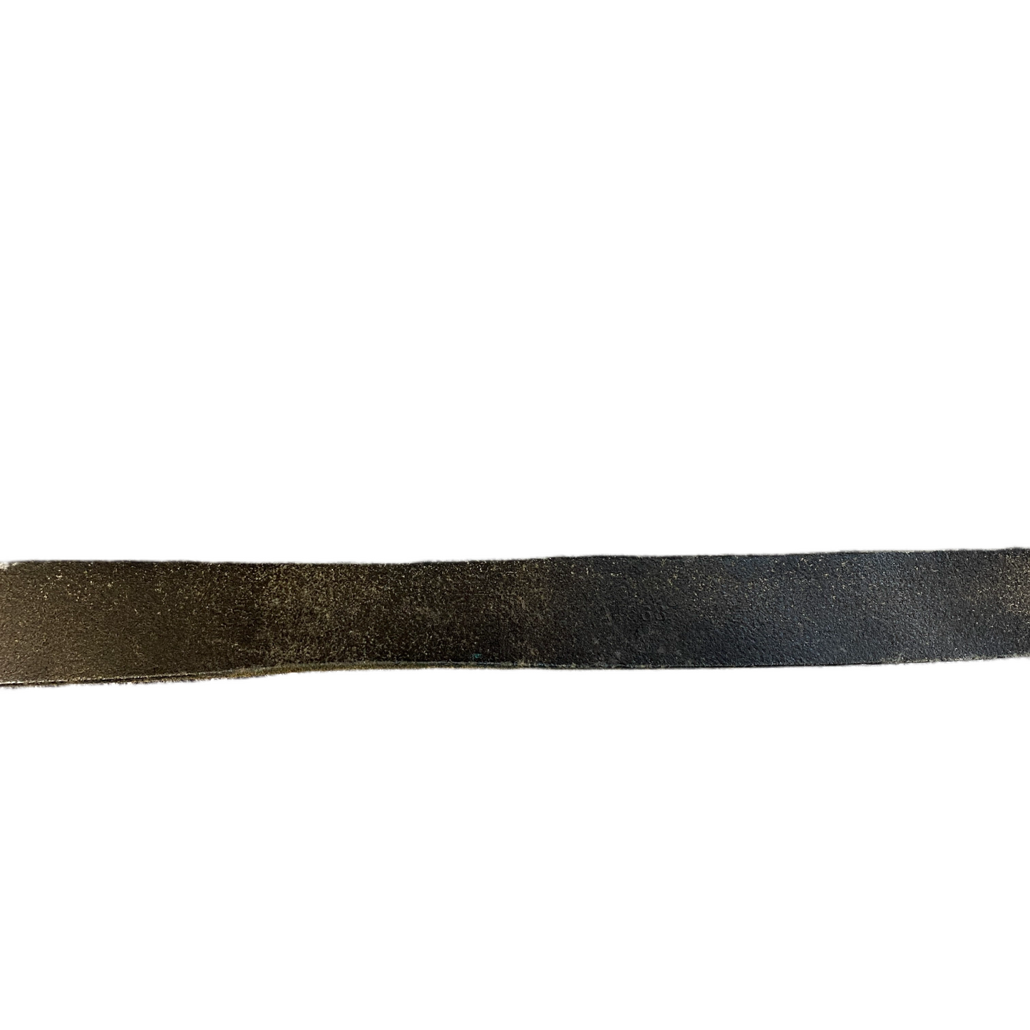 Vintage Waist Belt Mens Black Leather Adjustable Brass Pin Buckle 37.5 inches