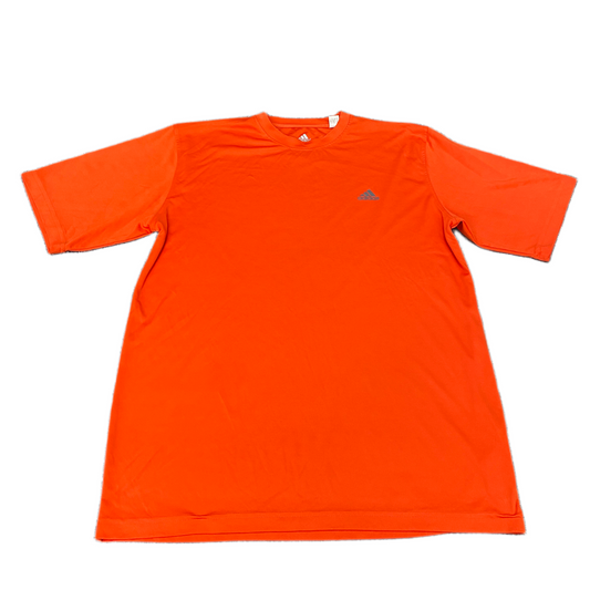 Adidas Workout Essentials Base T-Shirt Mens M Orange Short Sleeve Pullover Tee