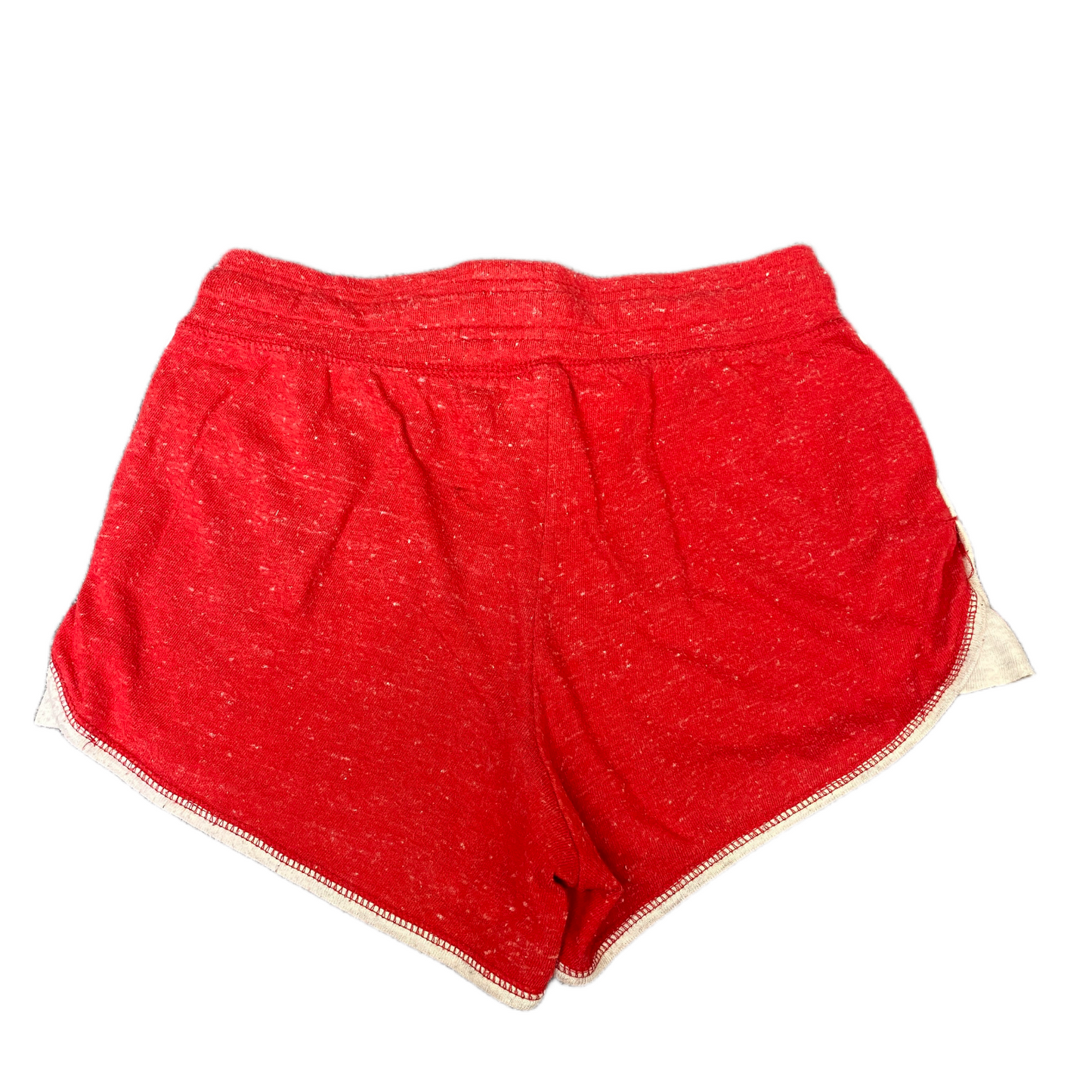 Running Sprinter Shorts Womens XS 28" Waist Red White Gym Workout Dolphin Hem