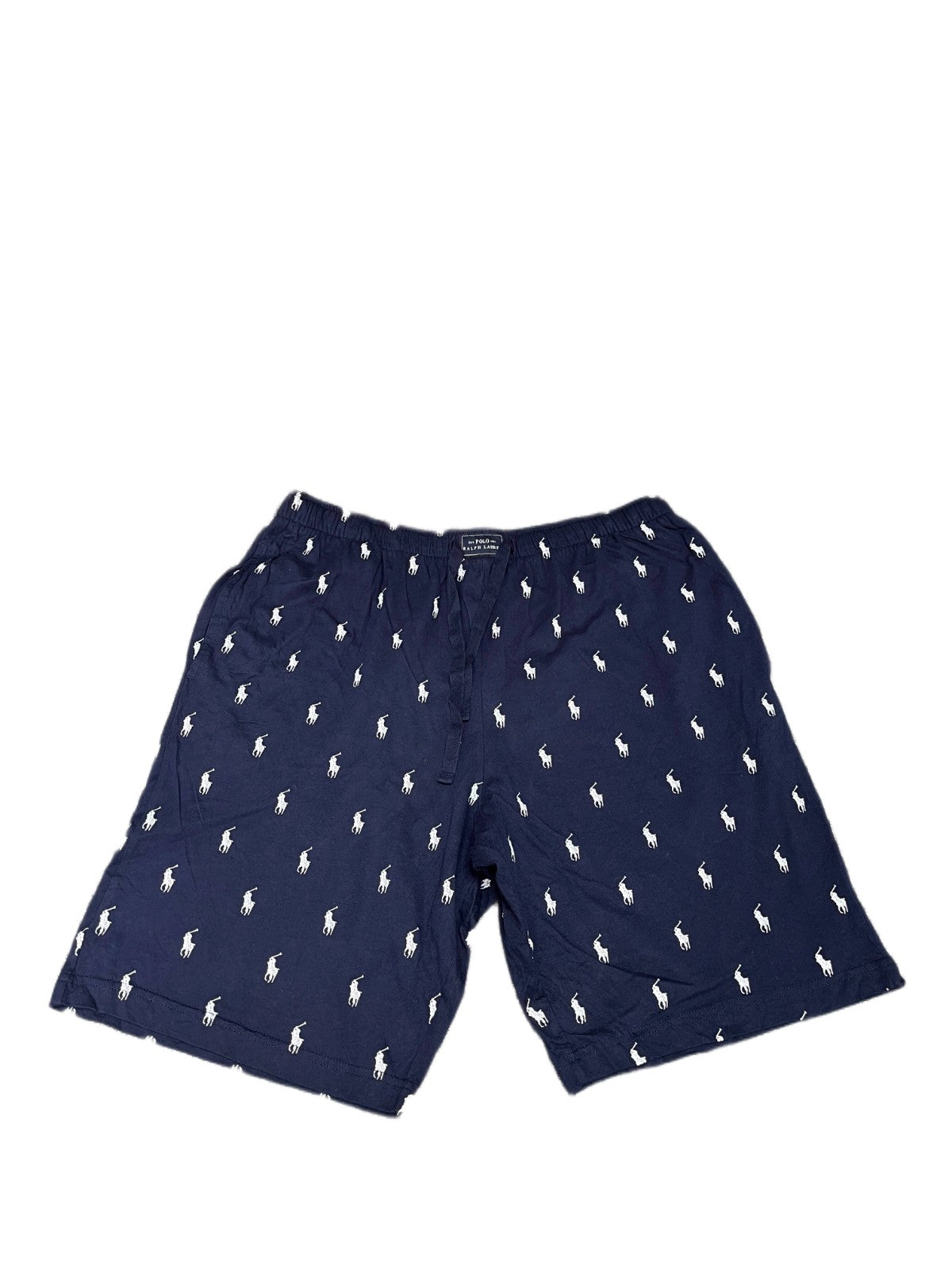 Polo Ralph Lauren Sleepwear Lounge Shorts Mens L 33" Waist Navy White Pony Logo