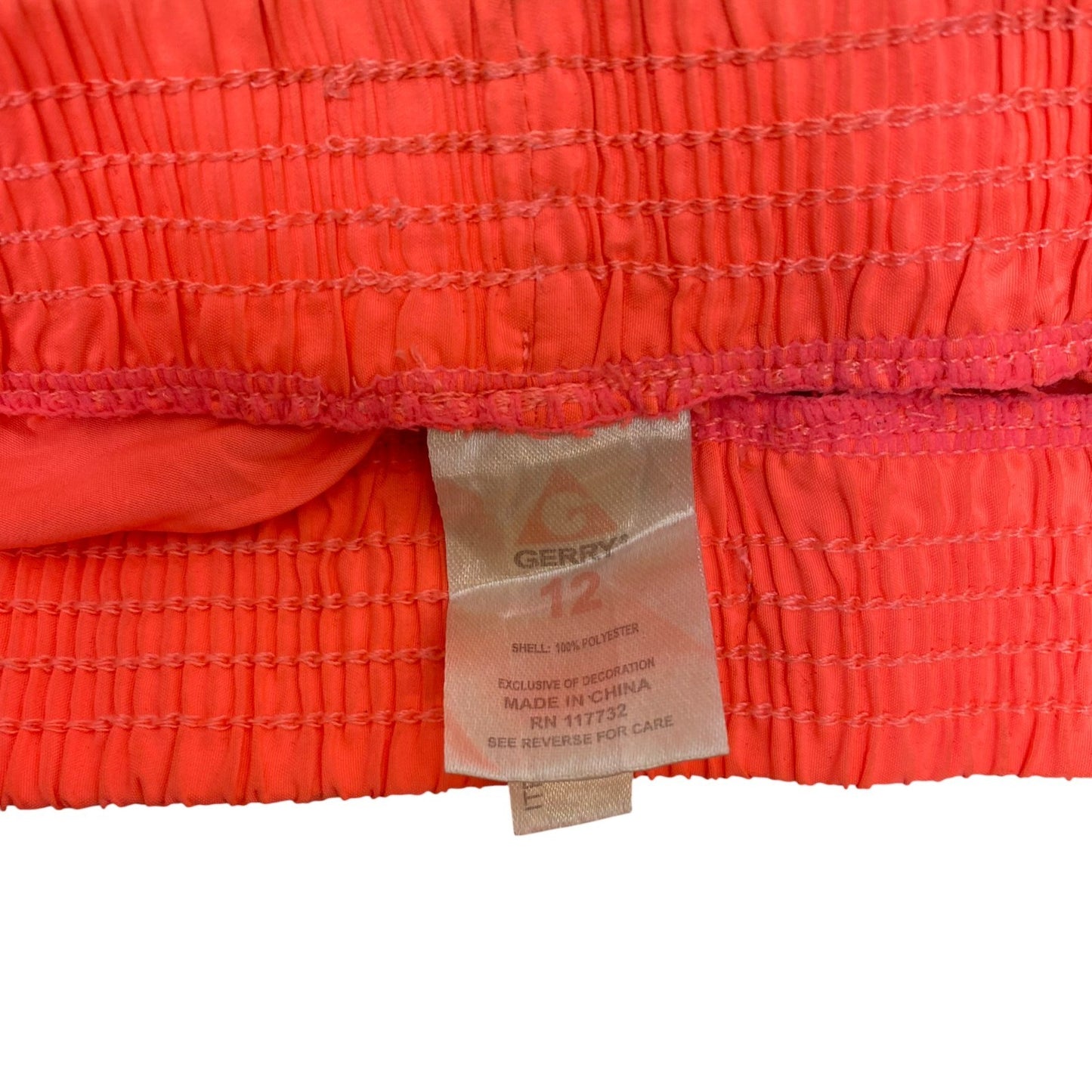 Gerry Sprinter Shorts Womens Small Orange Gym Training Elastic Waist Drawstring