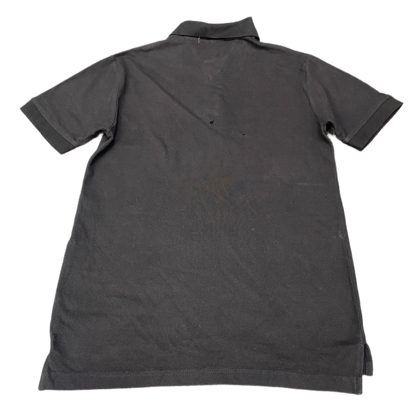 Vtg Tommy Hilfiger Polo Shirt Boys Medium Black Stretch Golf Performance Popover