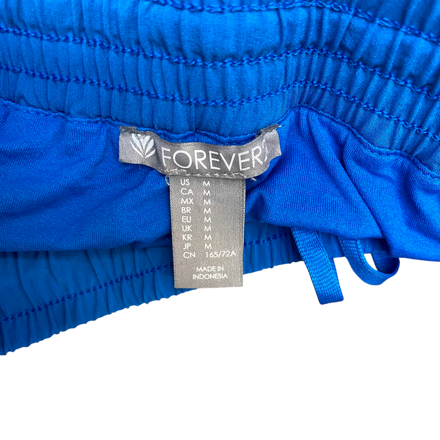 Running Sprinter Shorts Womens Medium Blue Athletic Gym Workout Drawstring Waist