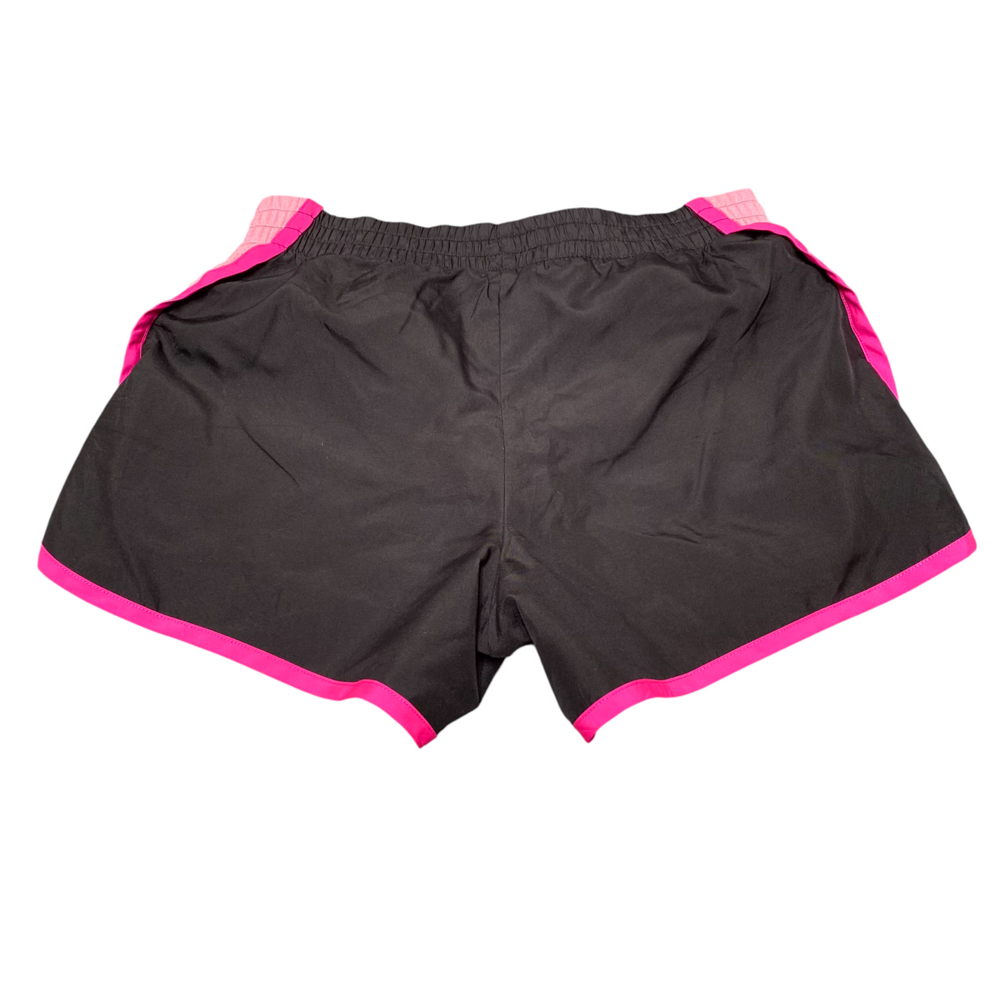 Running Sprinter Shorts Womens Large Black Pink Side Mesh Athletic Dolphin Hem