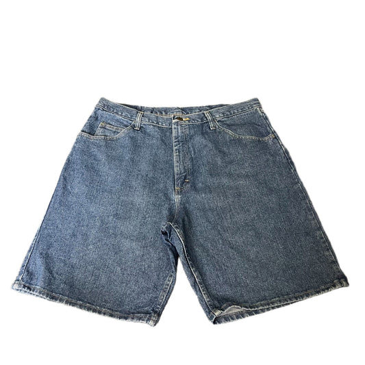 Wrangler Jean Shorts Fits as Mens XL 37" Waist Blue Denim Relaxed Fit 5-Pockets
