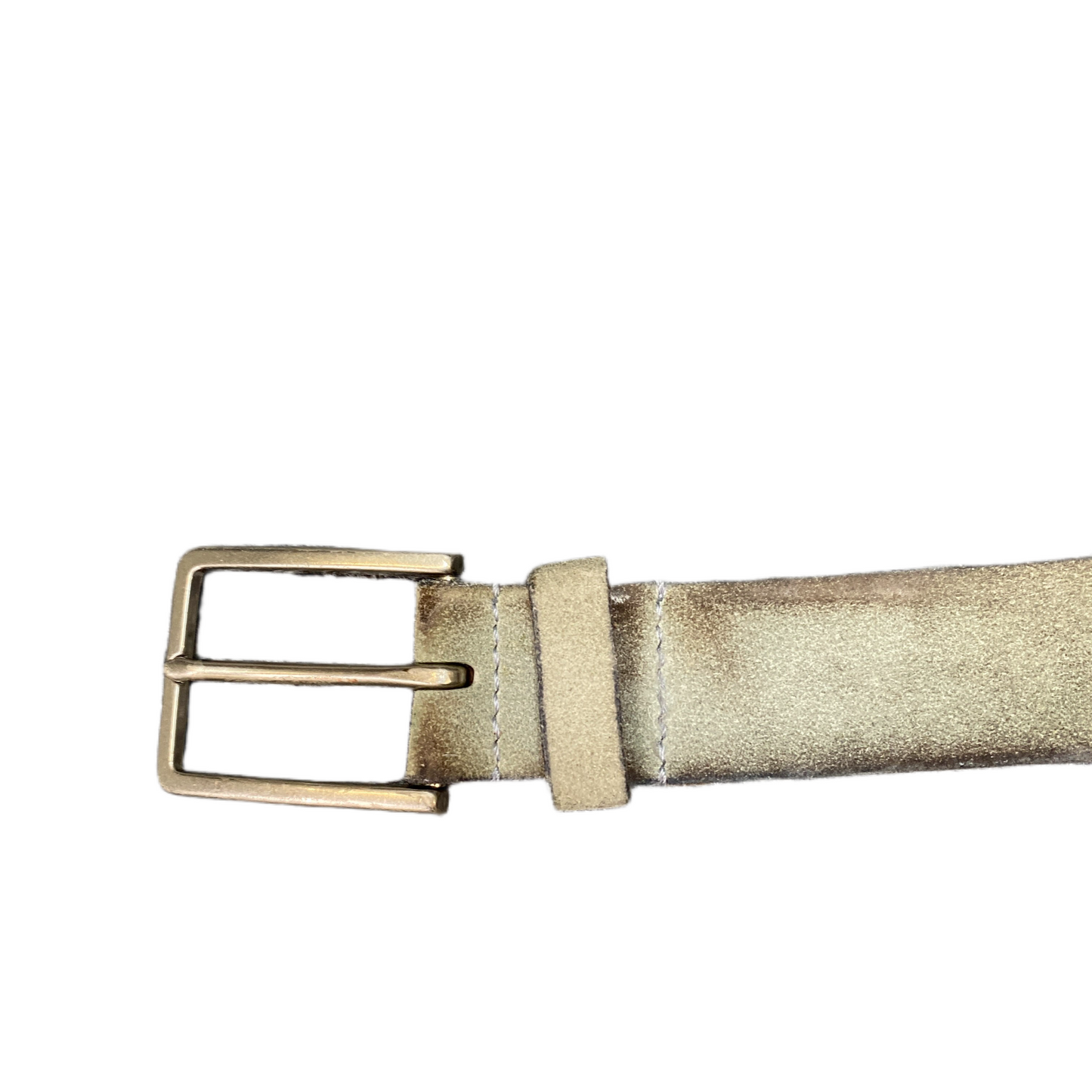 Street One Waist Belt Mens Beige Leather Adjustable Silver Pin Buckle 41 Inches