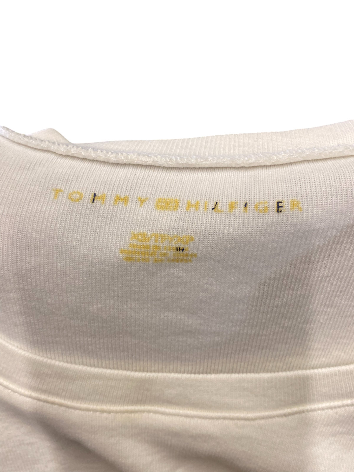 Tommy Hilfiger Tee Shirt Womens XL White Classic Slim Fit Casual Short Sleeve