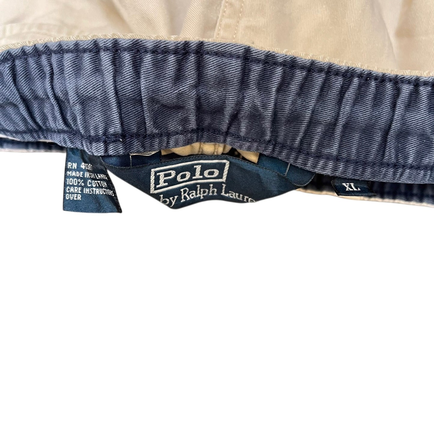 Polo Ralph Lauren Shorts Mens XL 37" Waist Beige Pony Logo Elastic Waist Outdoor