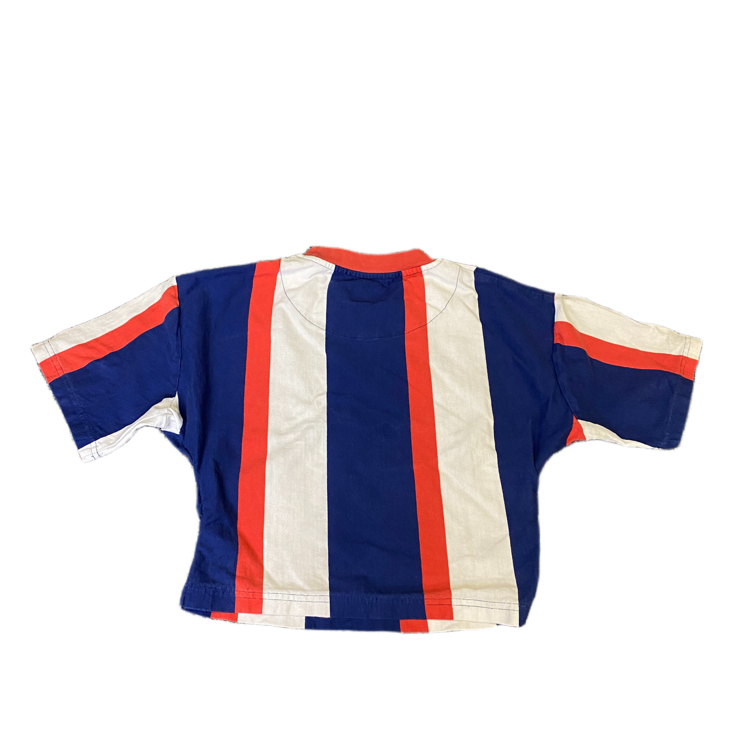 Karl Kani Crop Top Girls XS Multi Colorblock Short Sleeve Crew Neck Summer Tee