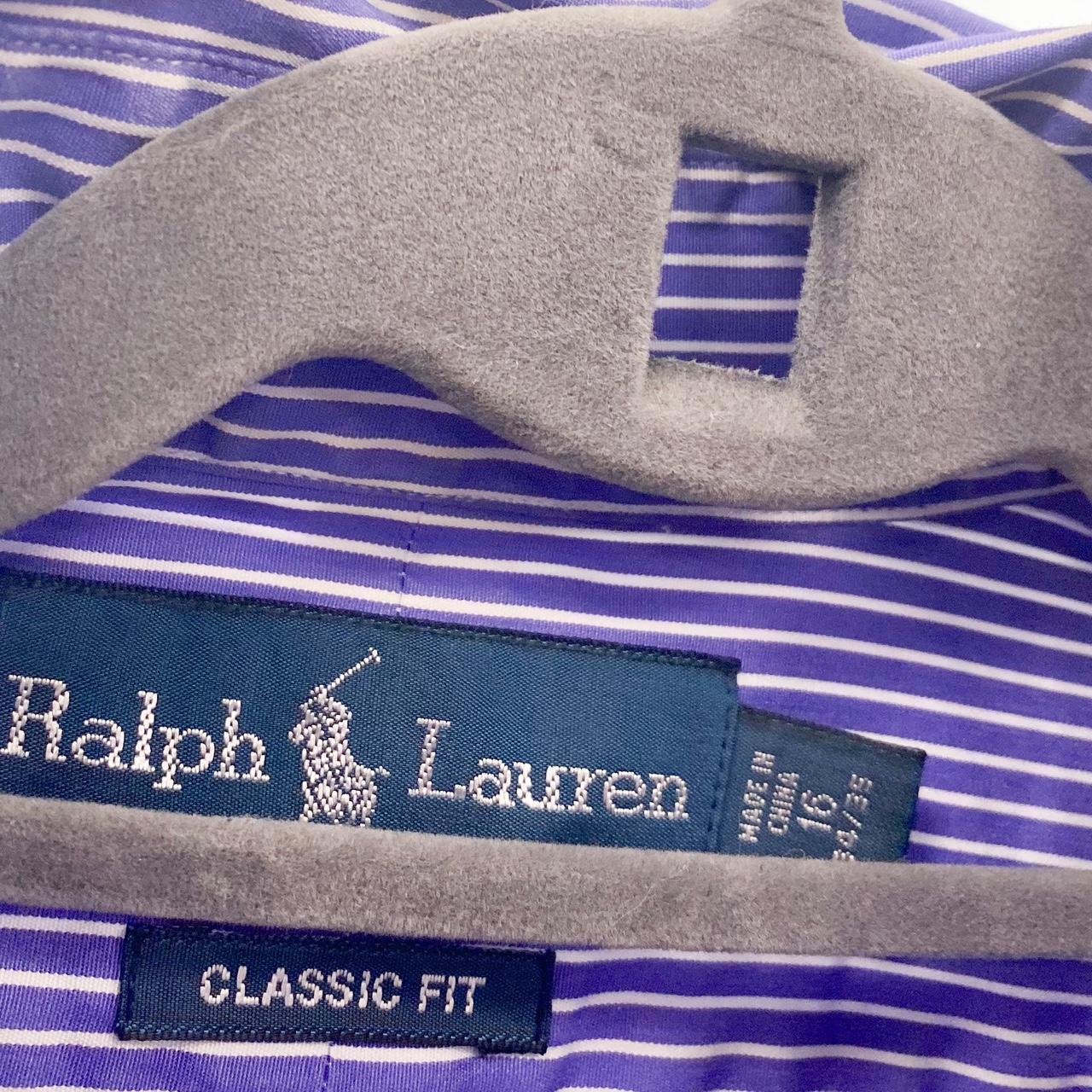 Ralph Lauren Shirt Purple Stripes Men’s L Classic Fit