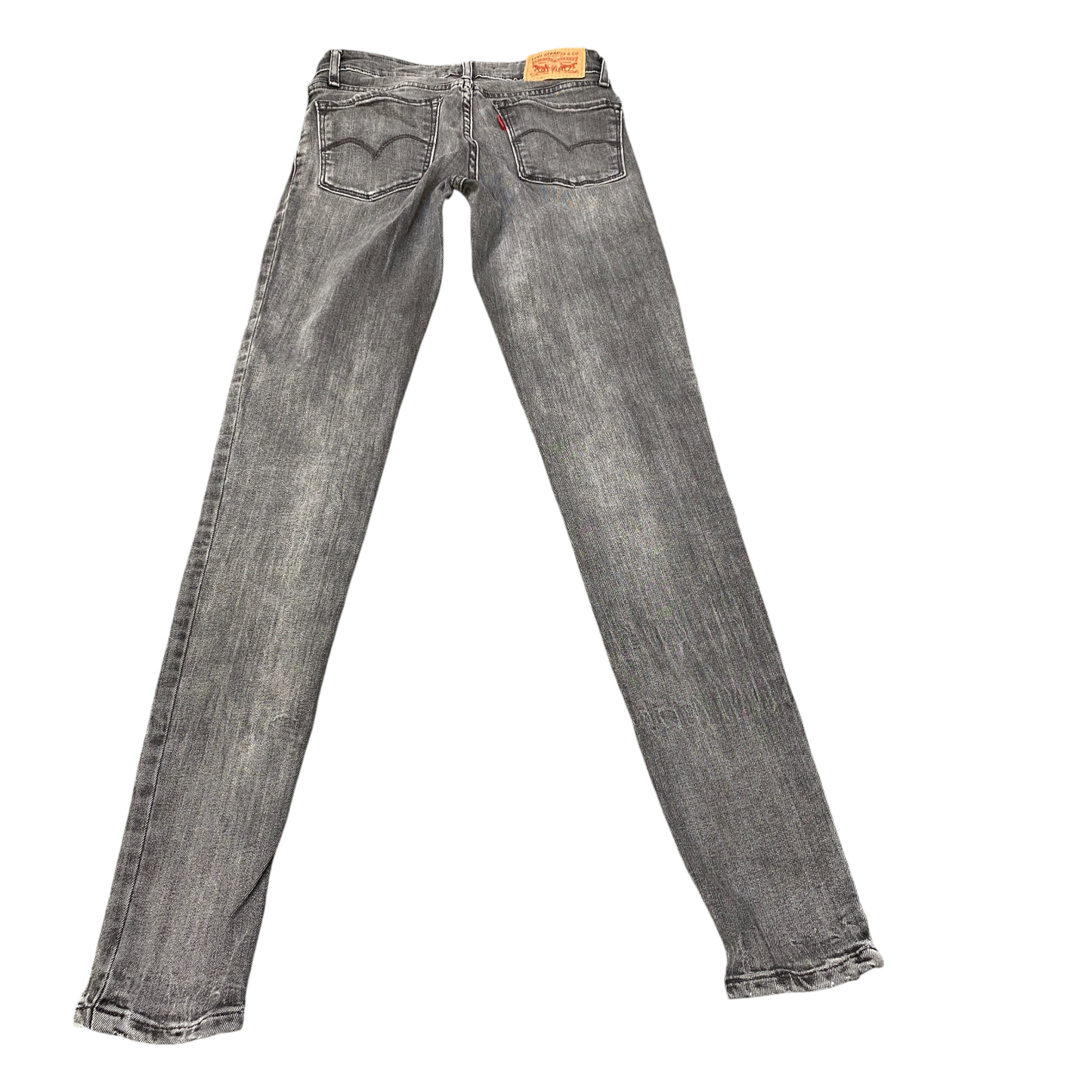 Levi's Jeans Womens 24" Waist Grey Flat Front 711 High Rise Super Skinny Leg
