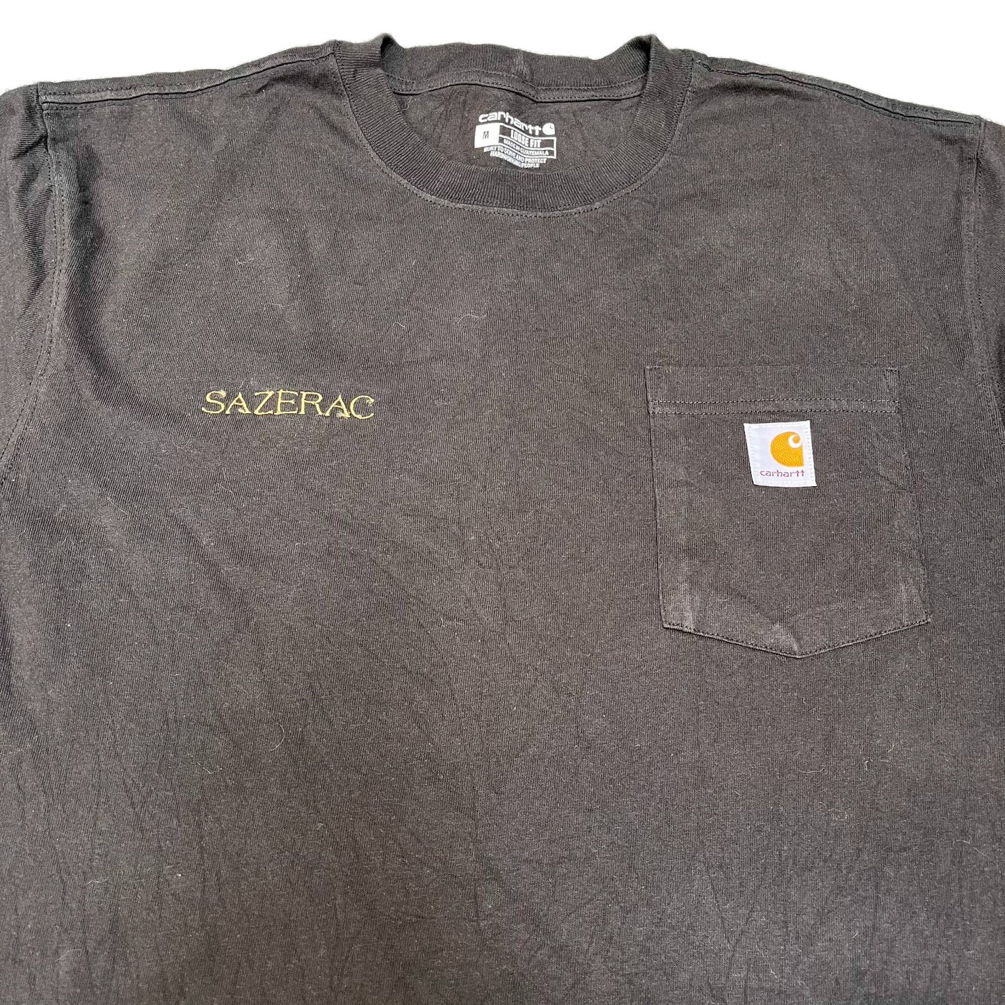 Carhartt Sazerac Pocket T-Shirt Mens Medium Black Loose Fit Short Sleeve Tee