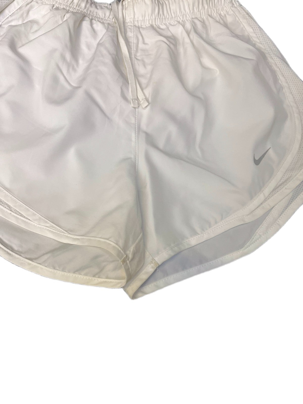 Nike Dri-FIT Running Shorts Fits as Womens Small 23" Waist White Dolphin Hem