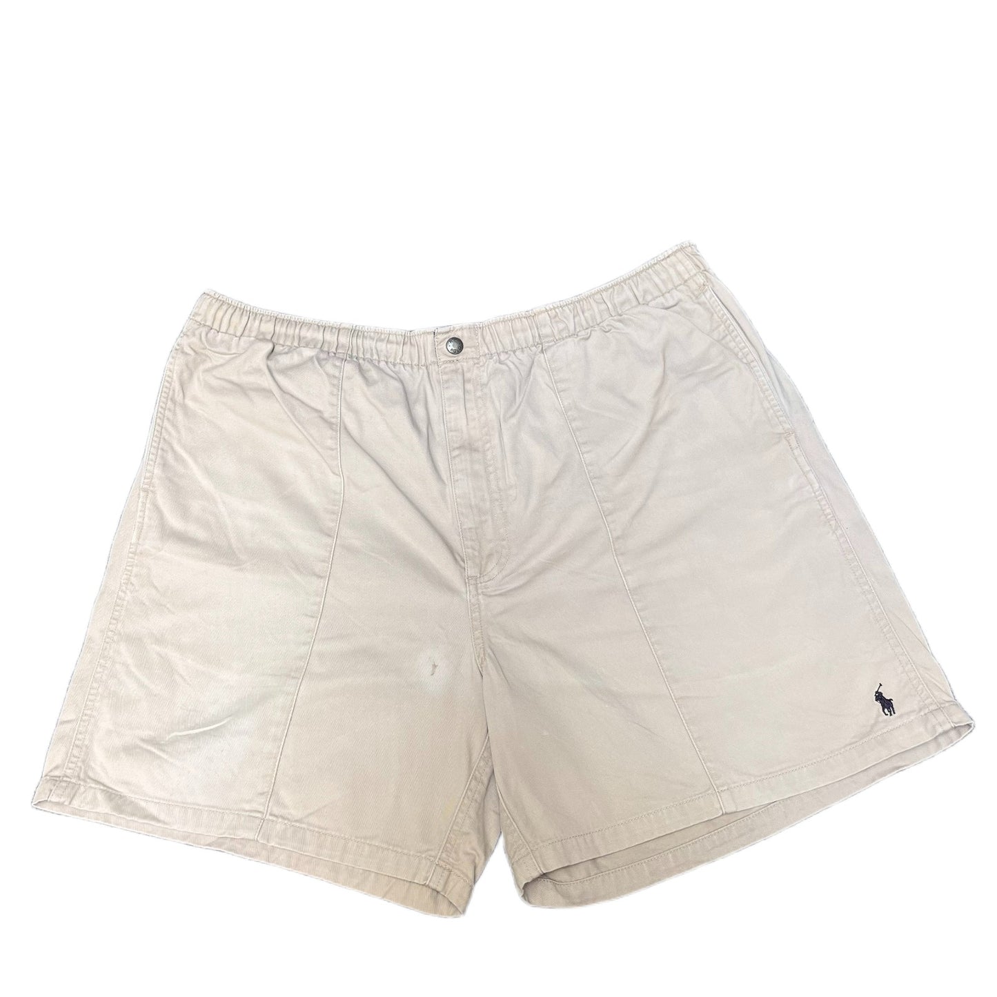 Polo Ralph Lauren Shorts Mens XL 37" Waist Beige Pony Logo Elastic Waist Outdoor