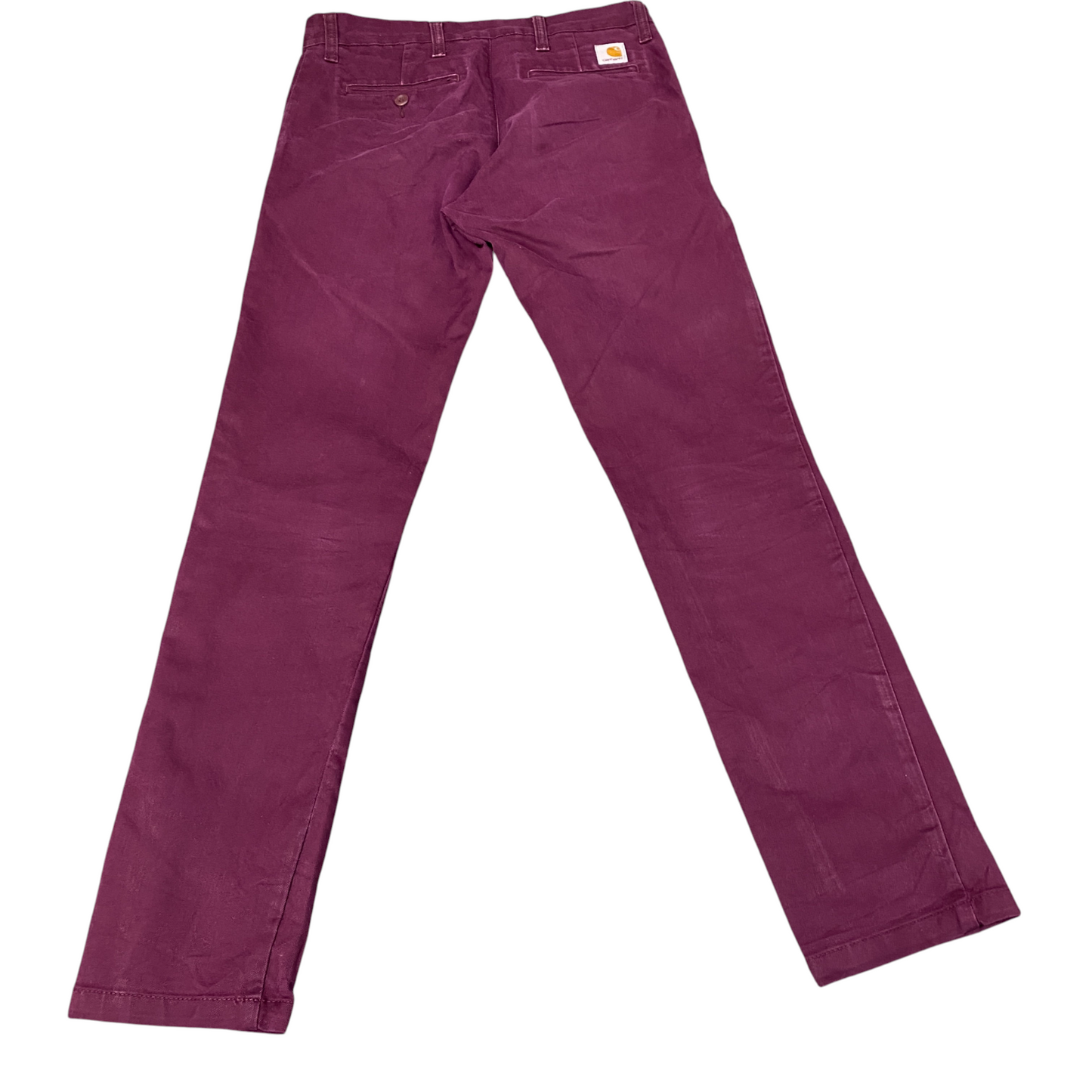 Carhartt WIP Sid Pants Mens Medium Burgundy Work Stretch Slim Fit High Waisted