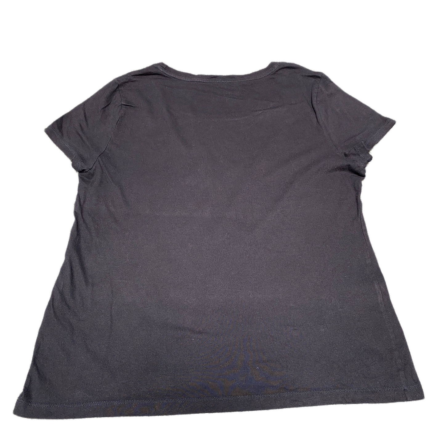 Tommy Hilfiger T-Shirt Womens L Black Short Sleeve Crew Neck Logo Pullover Tee