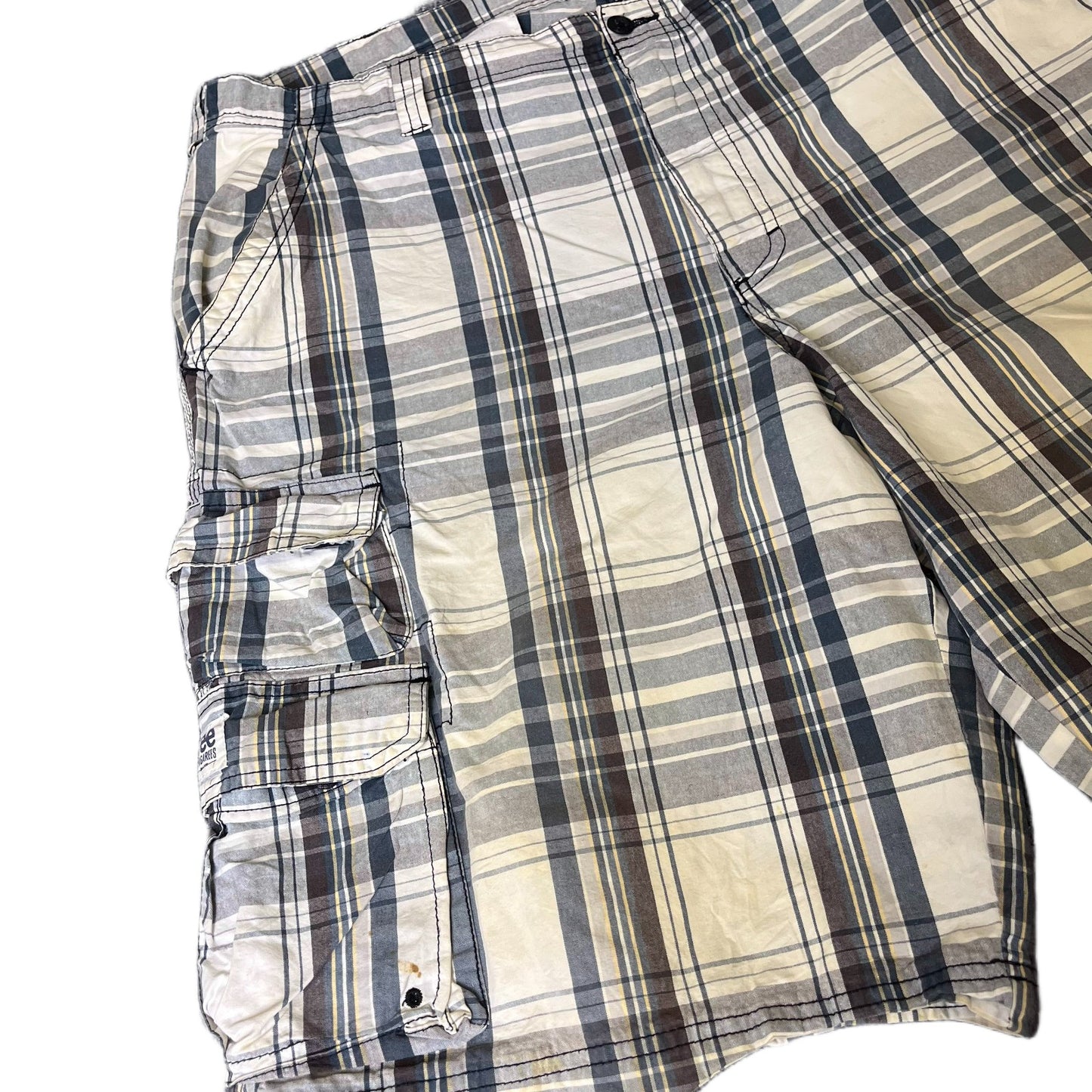 Lee Dungarees Cargo Shorts Fits as Mens XL 42" Waist Multi Plaid Hiking Outdoor