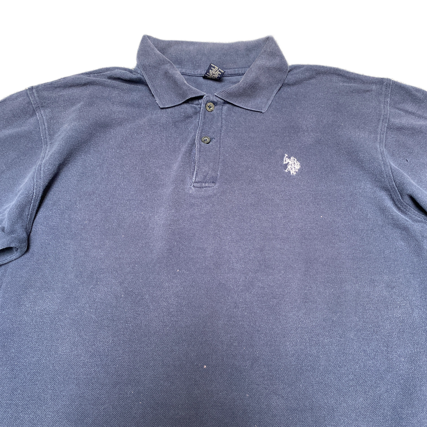 US Polo Assign. Polo Shirt Fits as Boys Small Blue Golf Performance