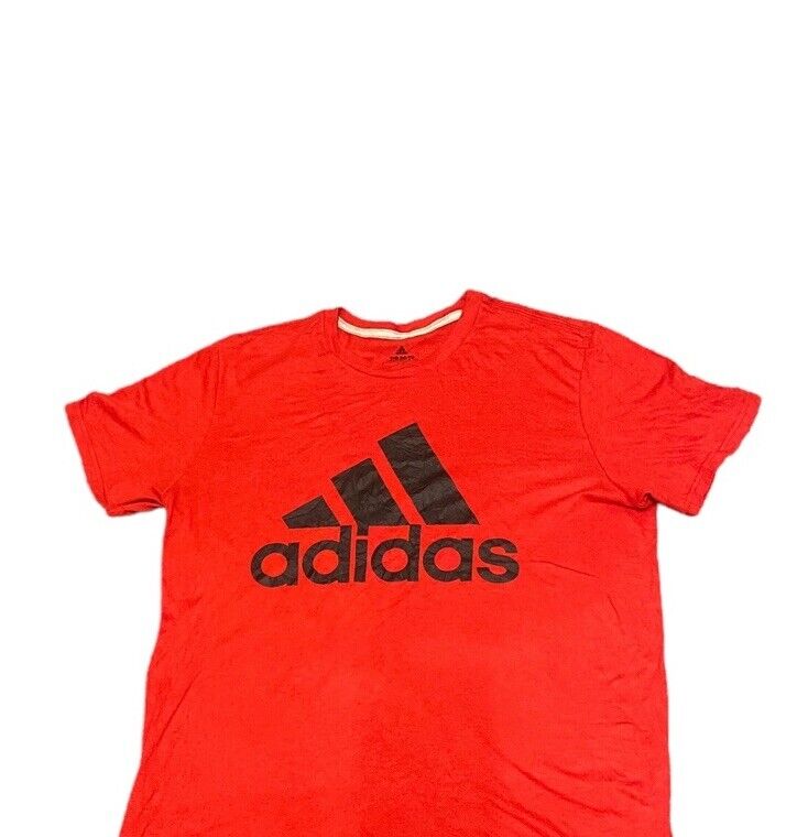 Adidas T-Shirt Red Womens L Front Logo