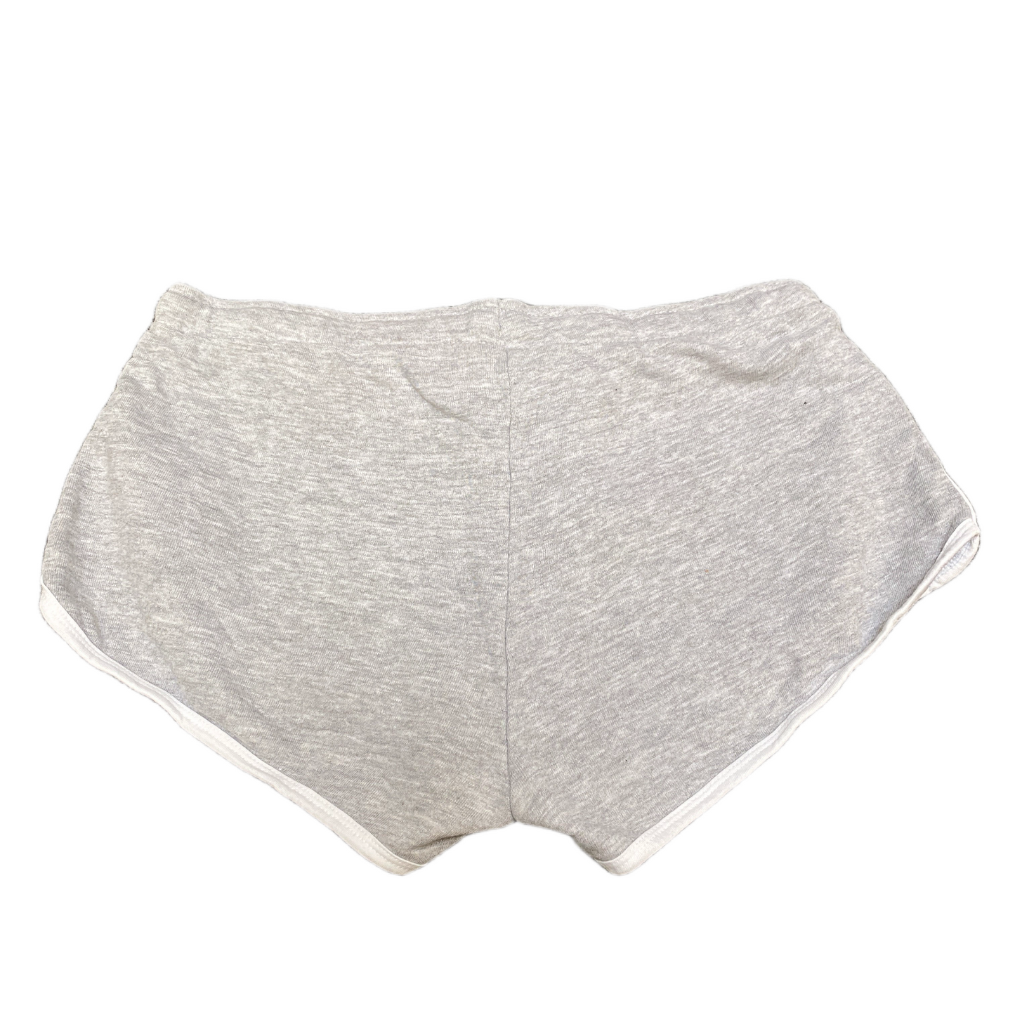 Running Sprinter Shorts Womens L 32" Waist Grey Athletic Gym Workout Dolphin Hem
