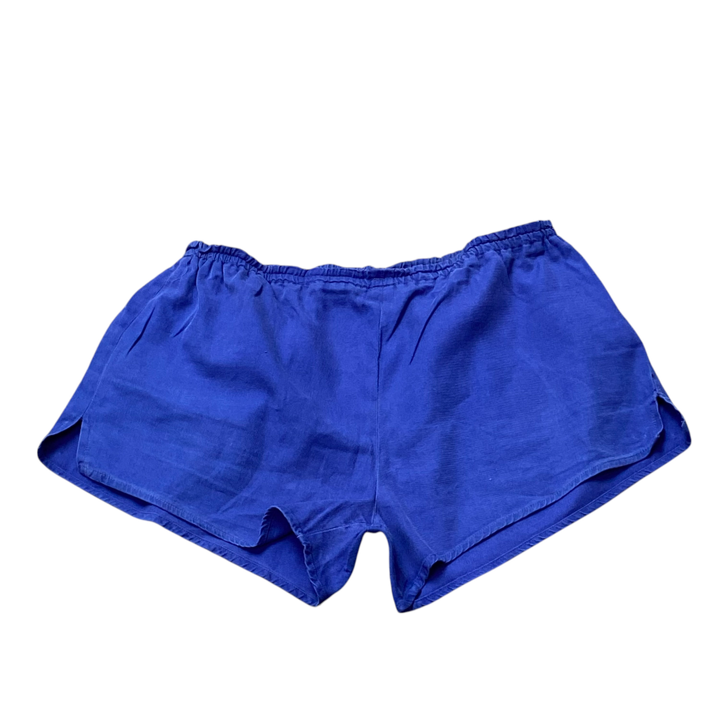 Womens Sprinter Shorts 32W Blue Comfort Elastic Waist Pocket Stretch Athletic