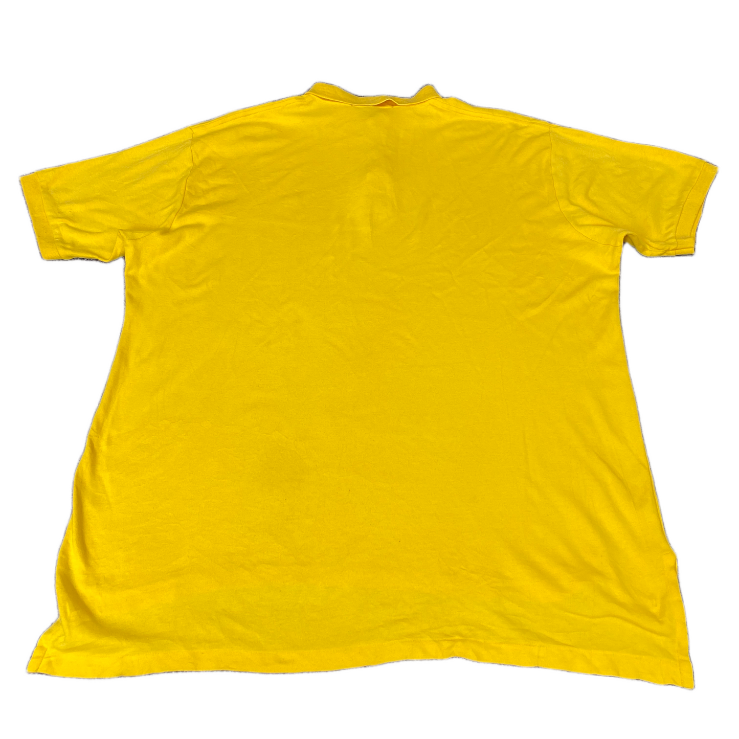 Polo Ralph Lauren Polo Shirt Mens XL Yellow Pony Logo High Low Slit Short Sleeve