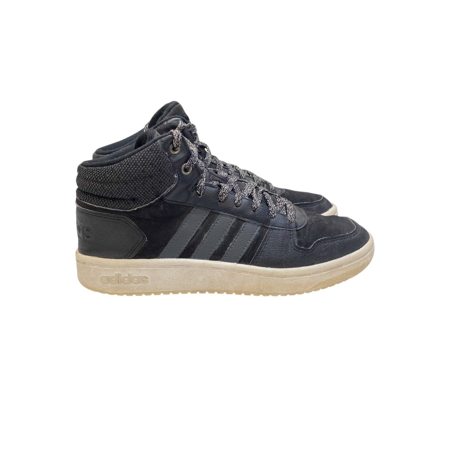 Adidas Hoops 2.0 Mid Basketball Sneakers UK 5.5 Black Synthetic Leather