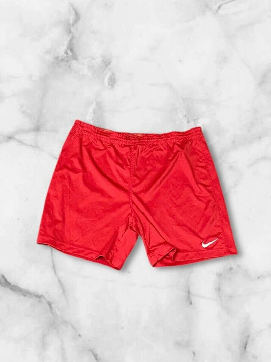 Nike Shorts Mens Medium Red Solid Swoosh Logo Original Fit Elastic Waist Pull On