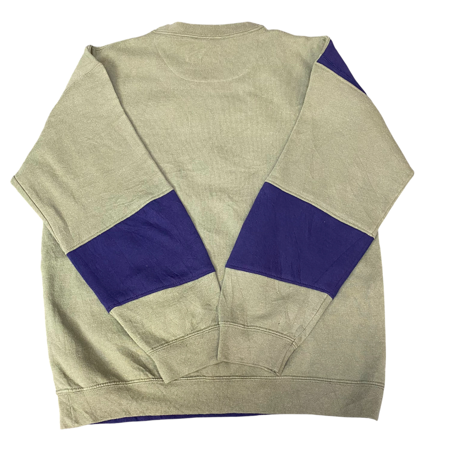 Nike Reworked Sweatshirt Mens M Navy Green Embroidered Spellout Logo Vintage Y2K