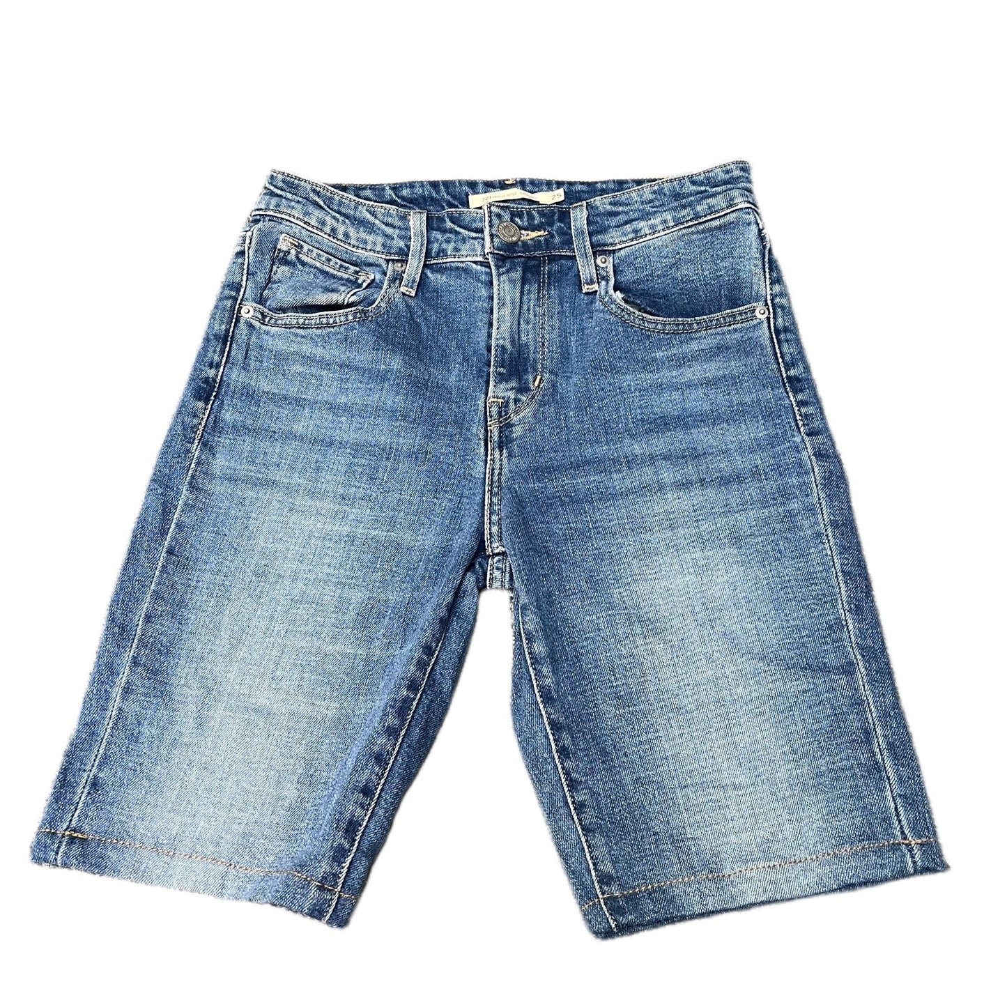 Levis 721 Skinny Jean Shorts Fits as Womens S 25" Waist Blue Denim High Rise