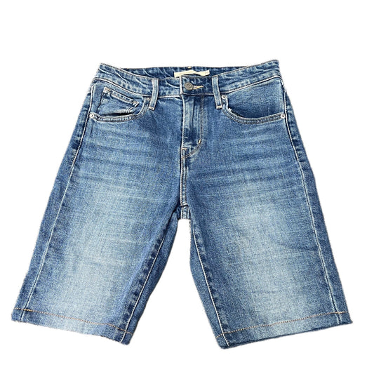 Levis 721 Skinny Jean Shorts Fits as Womens S 25" Waist Blue Denim High Rise