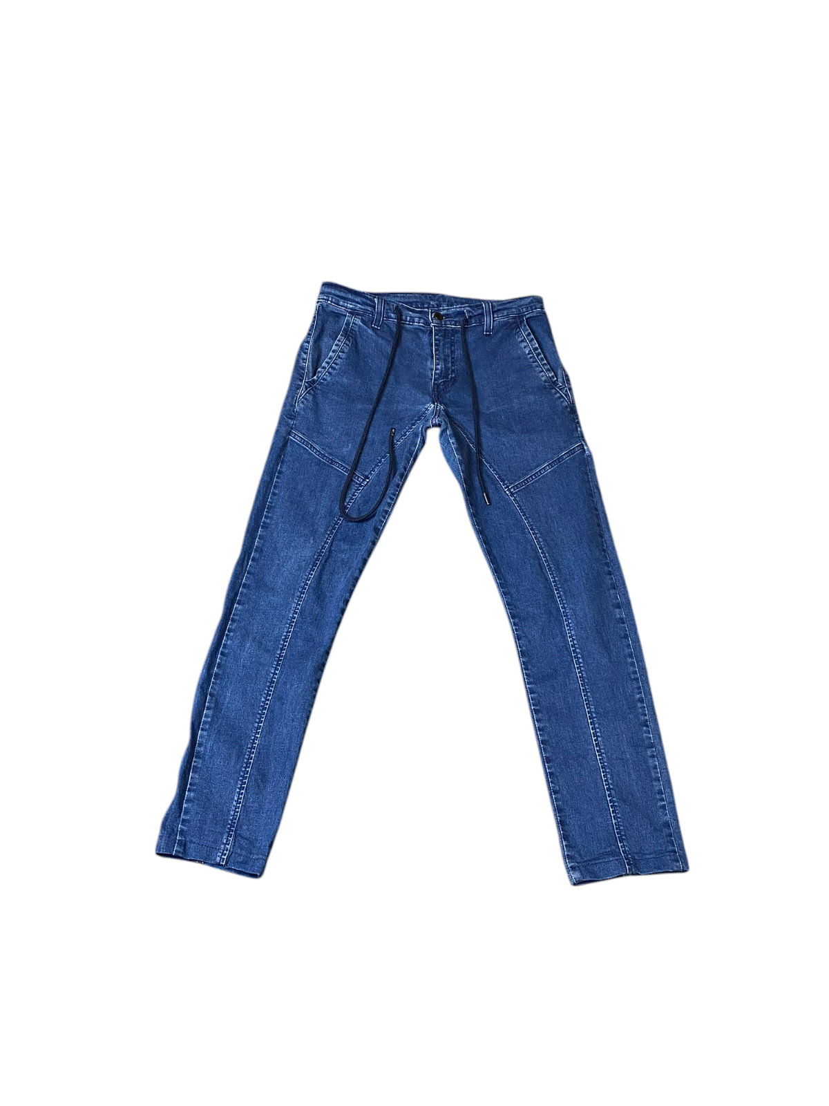 Levi's Jeans Womens 30W 28L Blue Denim Red Tab Medium Wash Drawstring Trouser