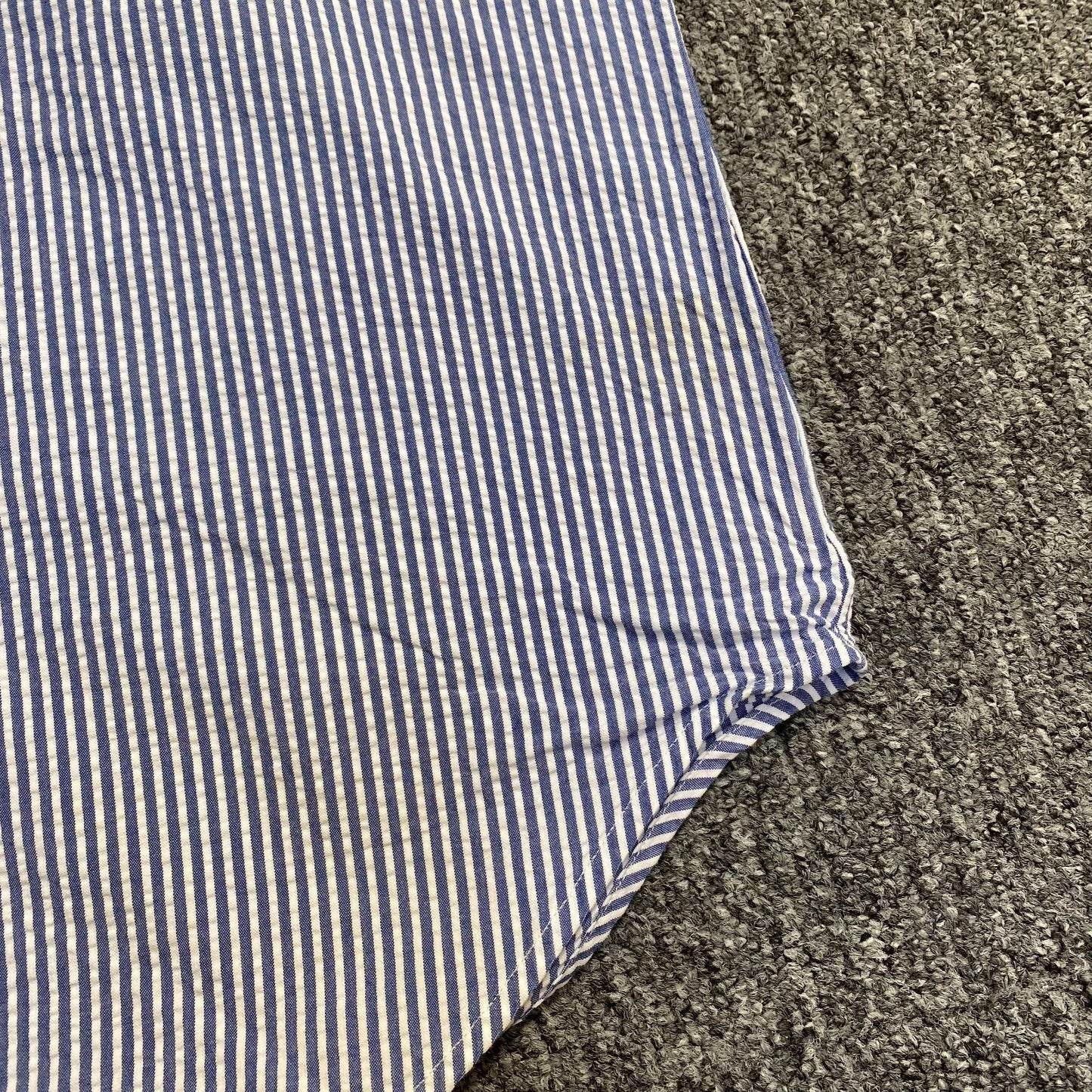 Ralph Lauren Shirt Mens M Blue Striped Classic Fit Red Pony Logo Button Down