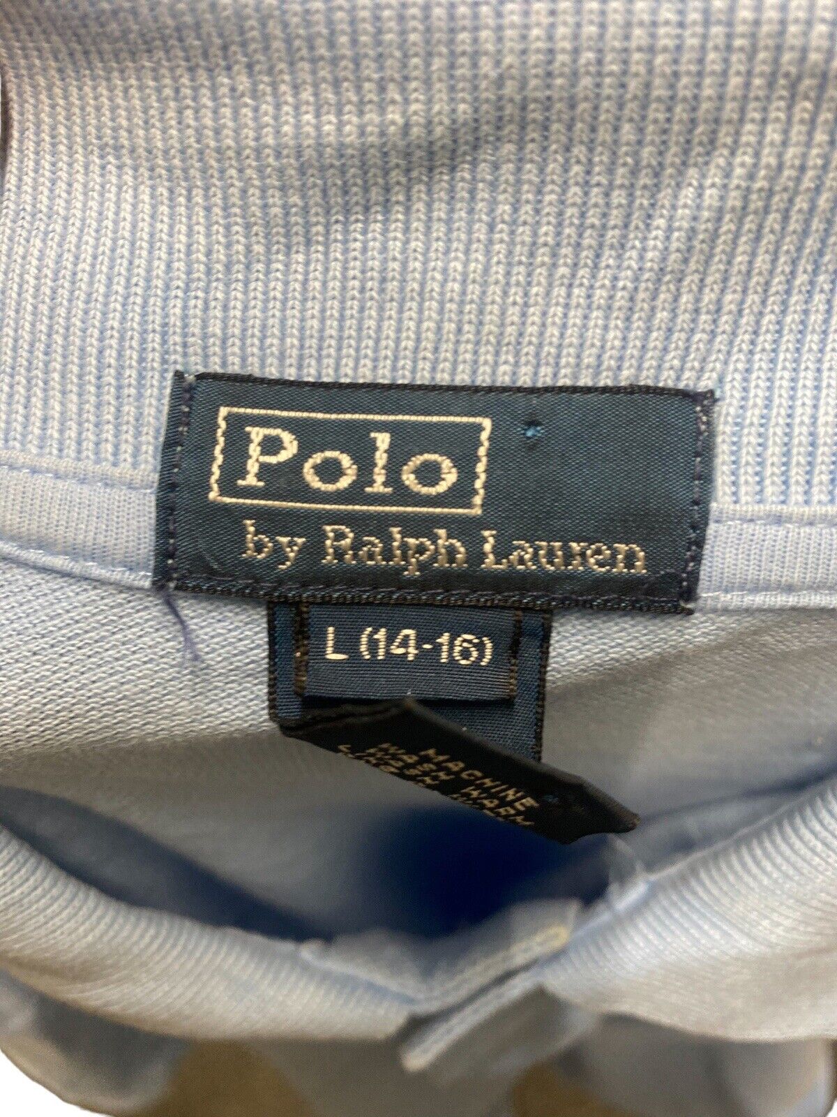 Ralph Lauren Polo Shirt Buttoned Blue Womens L