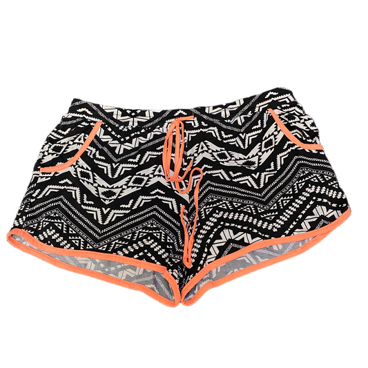 Running Sprinter Shorts Womens XL 36" Waist Black White Patterned Athletic Gym