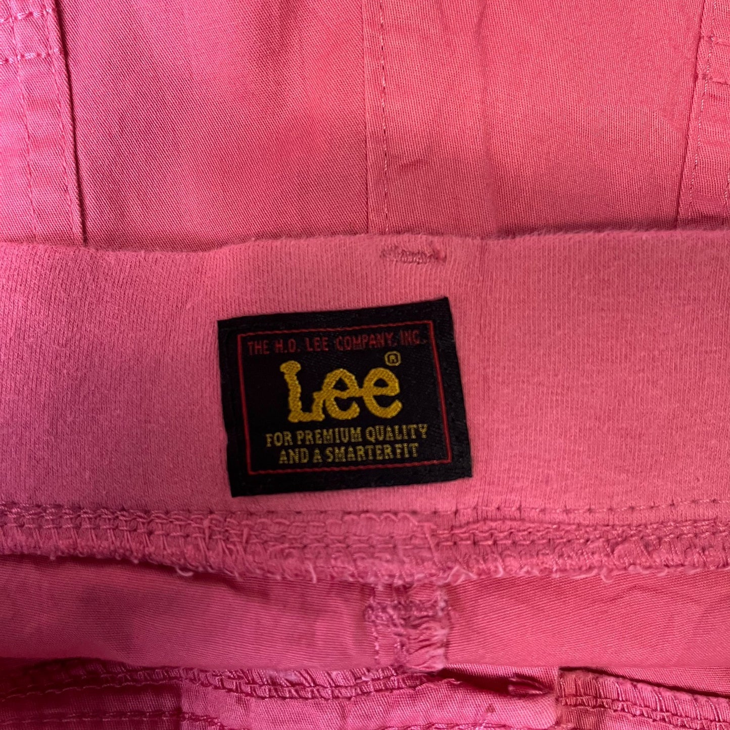 Lee Cargo Shorts Fits as Womens 2XL 41" Waist Pink Elastic Waist Hiking Outdoor