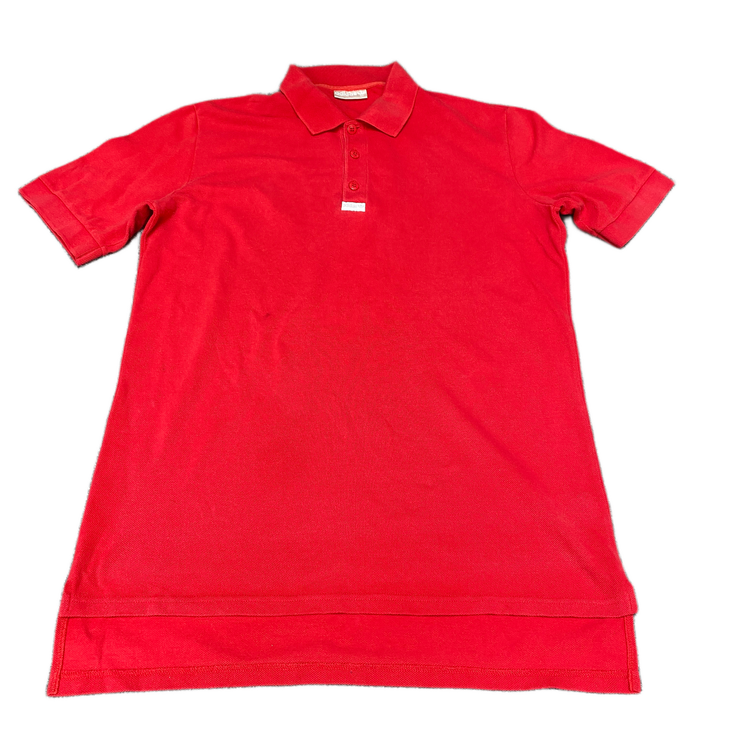 Adidas Originals Polo Shirt Mens S Red Golf Performance High Low Slit Popover