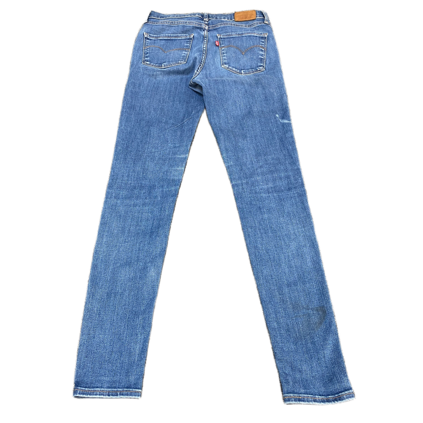 Levi's Jeans Fits as Womens 26" Waist Blue Denim Single Stitch High Rise Skinny