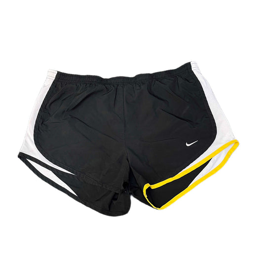 Nike Tempo Running Shorts Fits as Womens L 32" Waist Black White Dolphin Hem