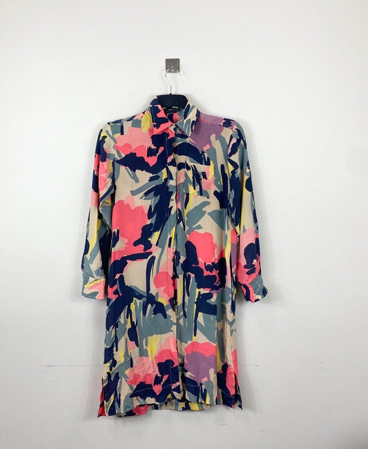 DKNY Floral Shirt Dress Multicoloured Womens M