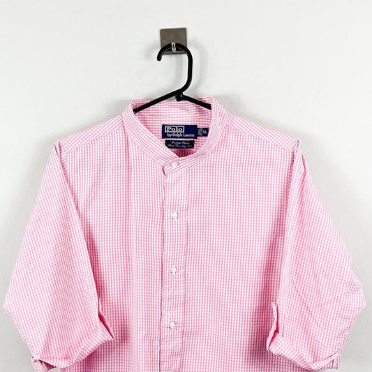 Ralph Lauren Short Sleeved Shirt Pink Check Men’s Fits Small