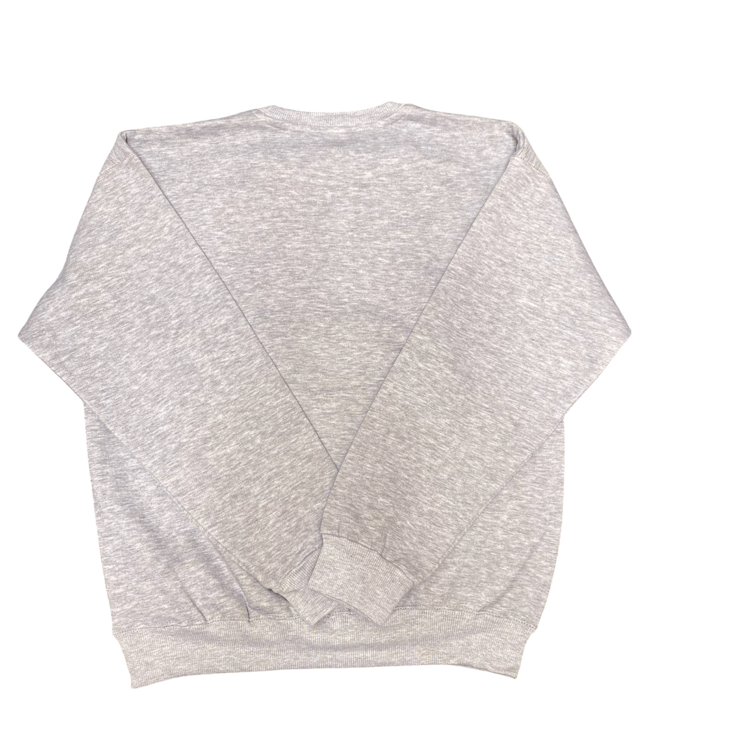 Nike Reworked Sweatshirt Mens S Grey Embroidered Spellout Logo Long Sleeve