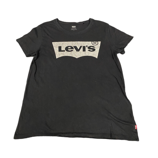 Levi's T-Shirt Womens M Black Graphic Logo Short Sleeve Crew Neck Pullover Tee