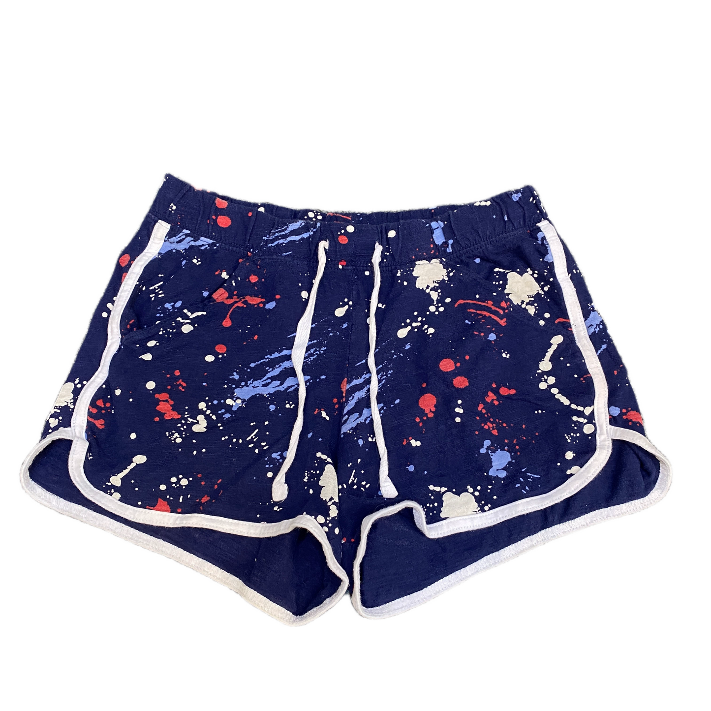 Running Sprinter Shorts Womens M 26" Waist Navy Athletic Gym Workout Dolphin Hem